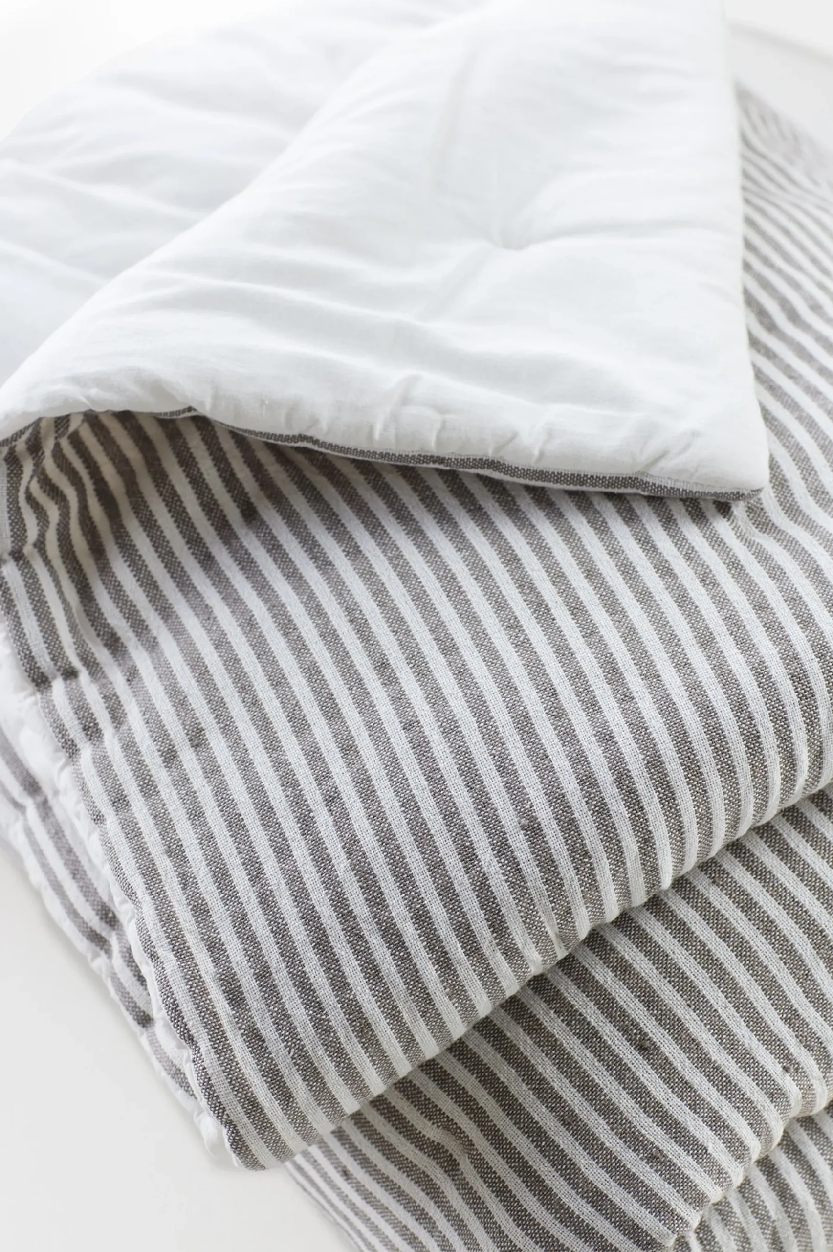 isabelline_stripe_comfort_0.webp comforters | quilts, coverlets & duvet covers-Soft Surroundings Isabelline Stripe Comforter Grey