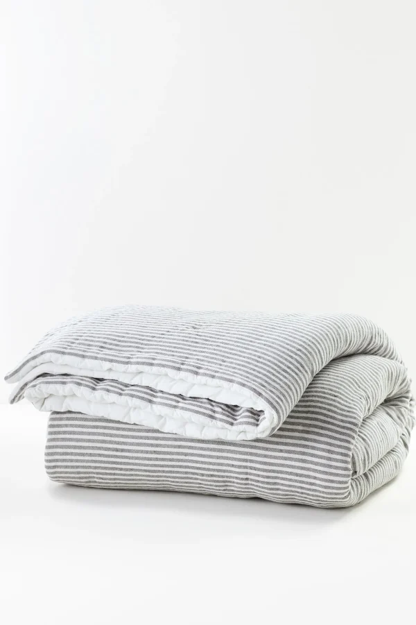 comforters | quilts, coverlets & duvet covers-Soft Surroundings Isabelline Stripe Comforter Grey