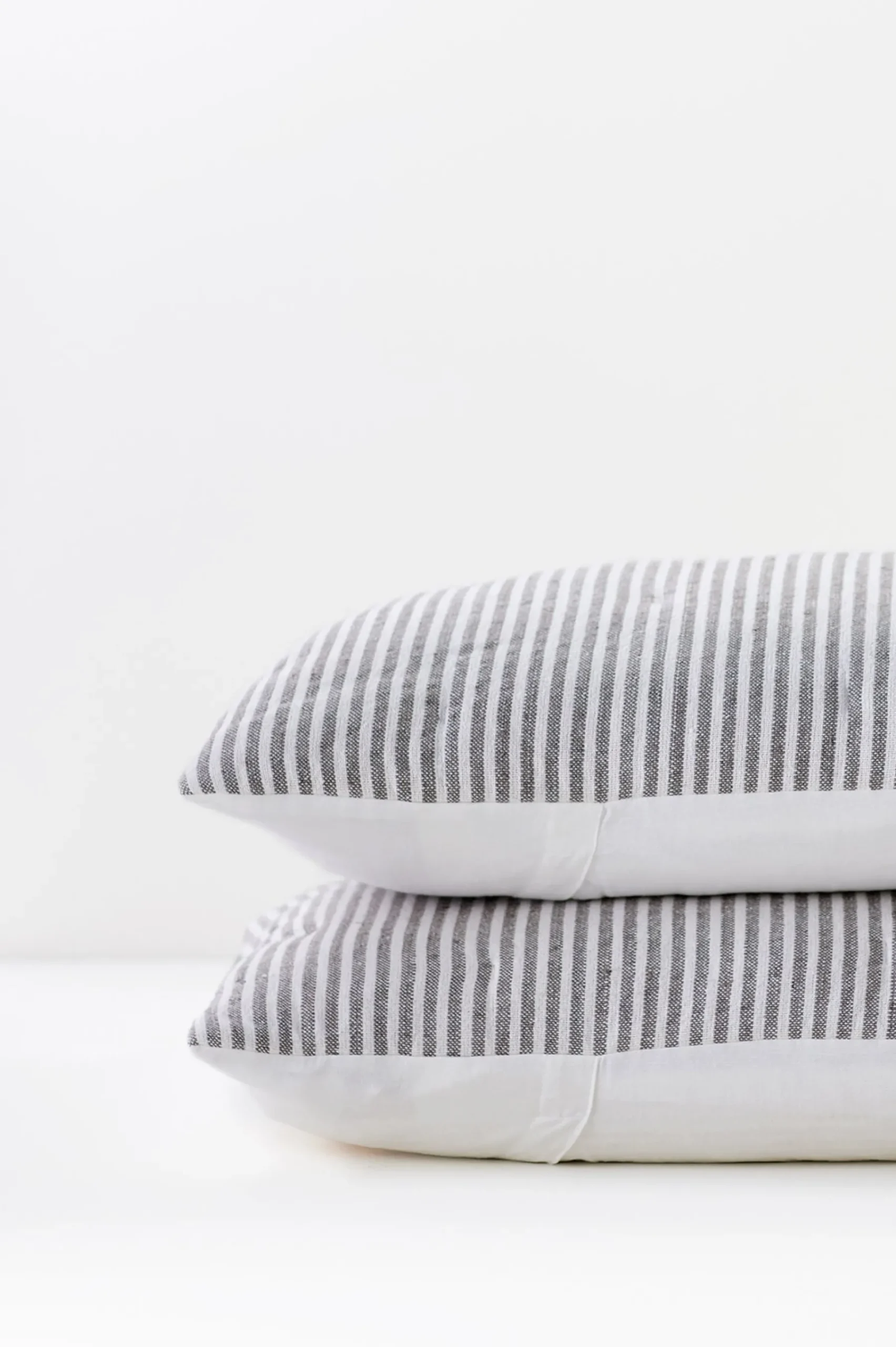 isabelline_stripe_sham_0.webp pillowcases & shams-Soft Surroundings Isabelline Stripe Sham Grey
