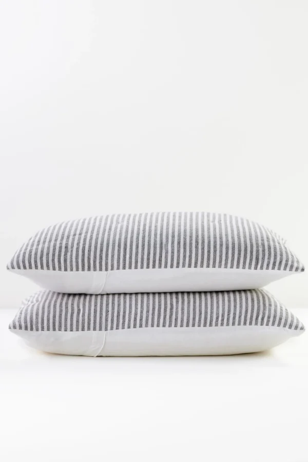 pillowcases & shams-Soft Surroundings Isabelline Stripe Sham Grey