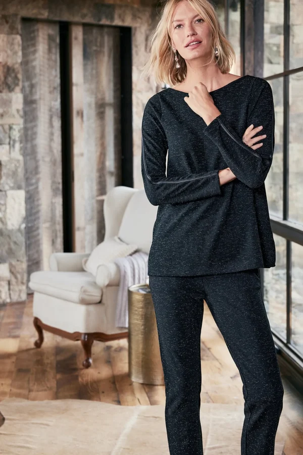 long sleeve | pullovers-Soft Surroundings Janae Top Black