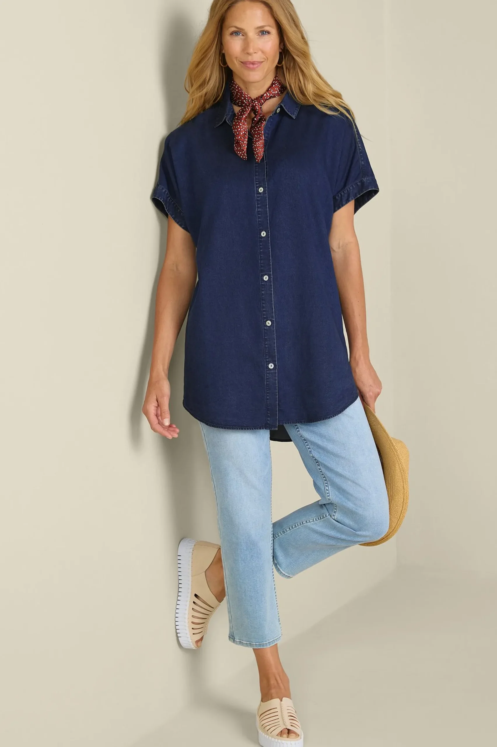 je_veux_tencel_shirt_1.webp Everyday Styles | Vacation Shop-Soft Surroundings Je Veux TENCEL Shirt Light Chambray