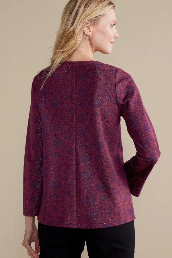 Feminine Flourish | long sleeve-Soft Surroundings Jeri Jacquard Top Multi Floral