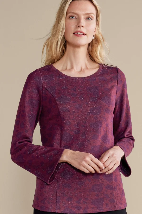 Feminine Flourish | long sleeve-Soft Surroundings Jeri Jacquard Top Multi Floral