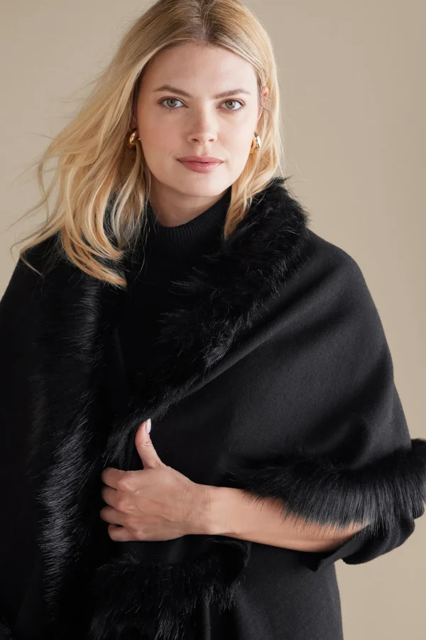 Scarves & Wraps-Soft Surroundings Kamaria Wrap Black