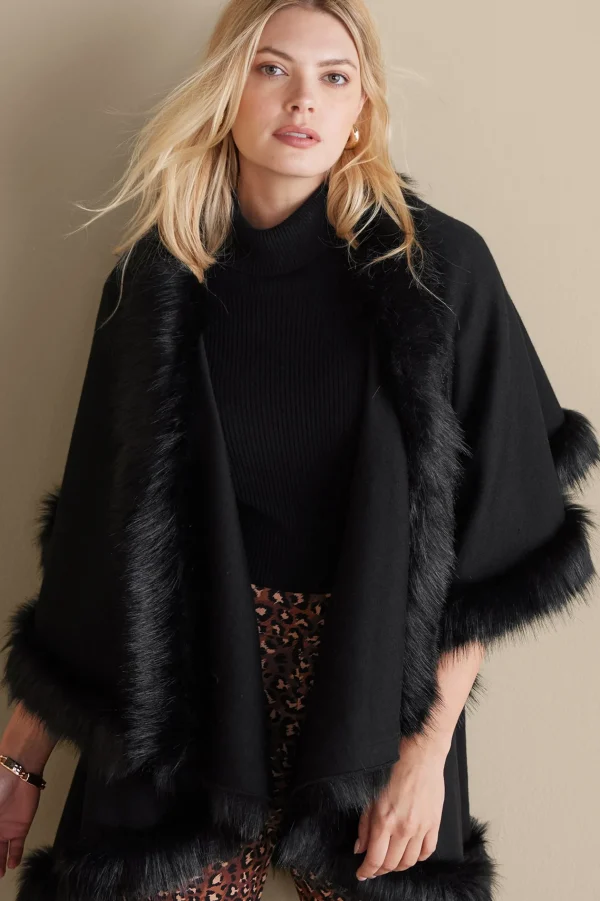 Scarves & Wraps-Soft Surroundings Kamaria Wrap Black