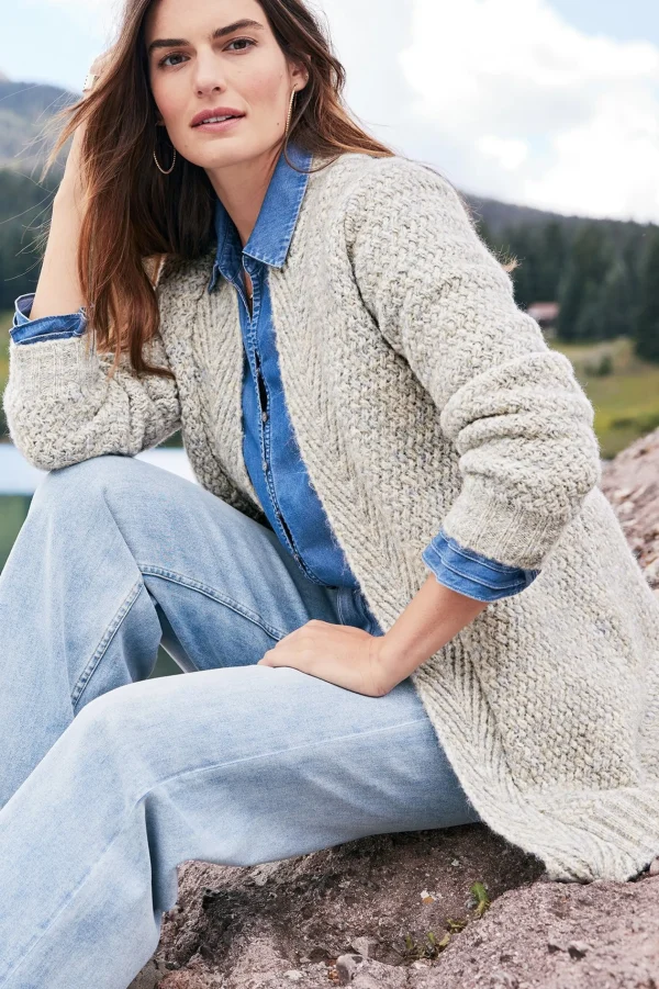 Sweaters & Cardigans-Soft Surroundings Kenley Cardigan Gray