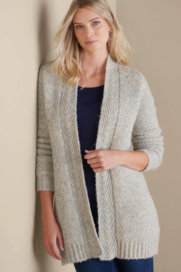 Sweaters & Cardigans-Soft Surroundings Kenley Cardigan Gray