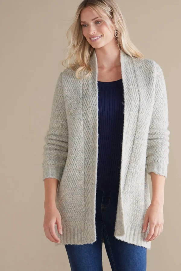 Sweaters & Cardigans-Soft Surroundings Kenley Cardigan Gray