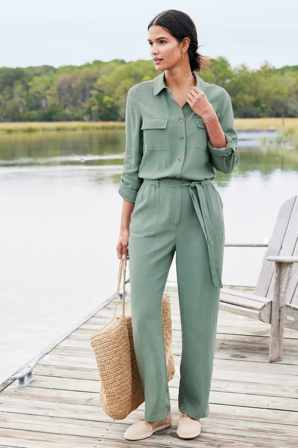 Jumpsuits | casual-Soft Surroundings Kerry Jumpsuit Light Chambray