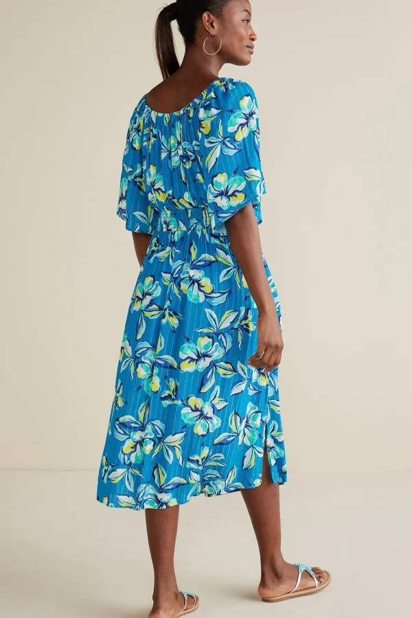 cover ups-Soft Surroundings La Blanca Fiji Coverup Dress Ocean