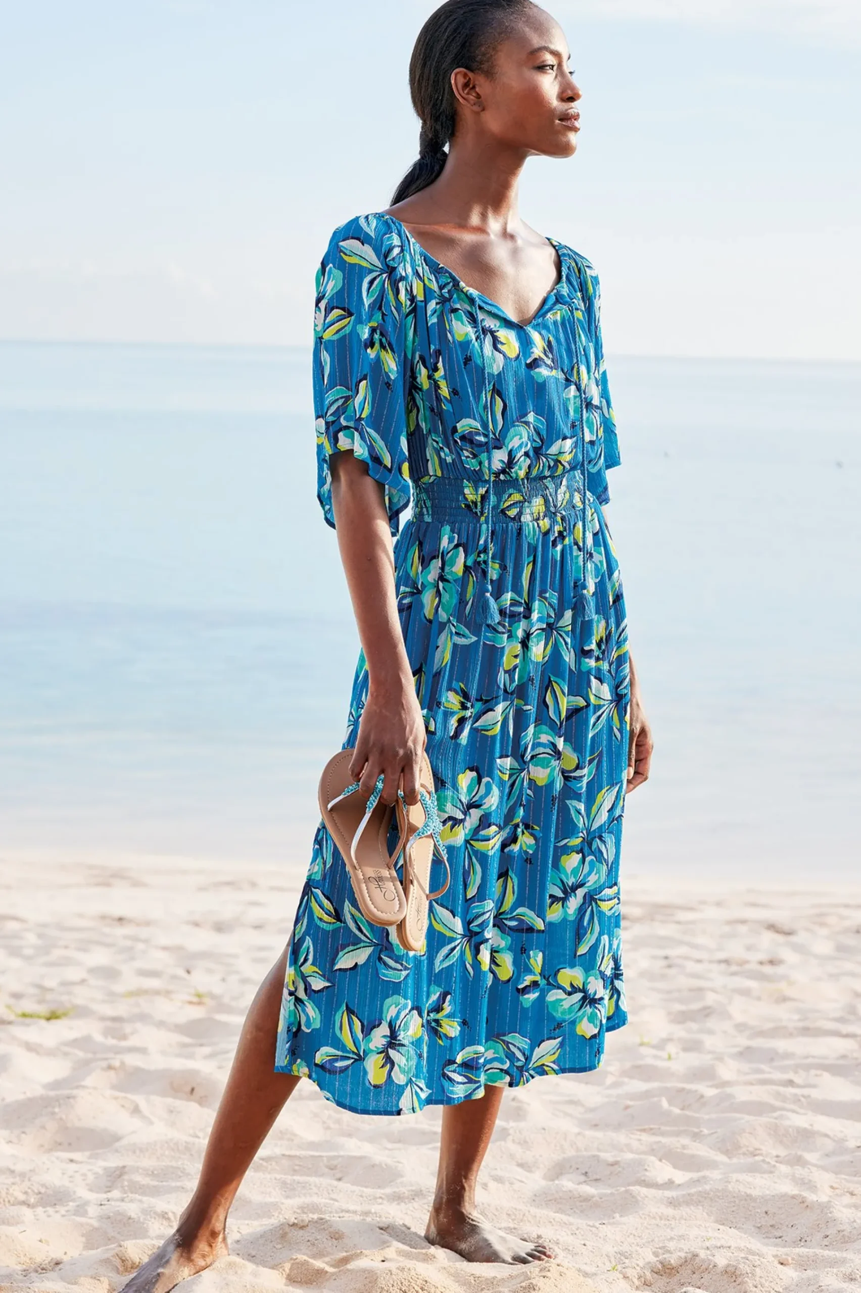 la_blanca_fiji_coverup_dr_3.webp cover ups-Soft Surroundings La Blanca Fiji Coverup Dress Ocean