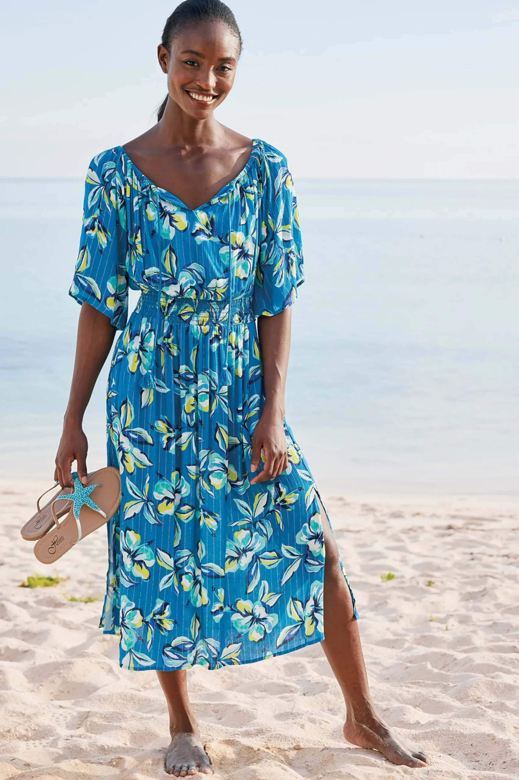 la_blanca_fiji_coverup_dr_4.webp cover ups-Soft Surroundings La Blanca Fiji Coverup Dress Ocean