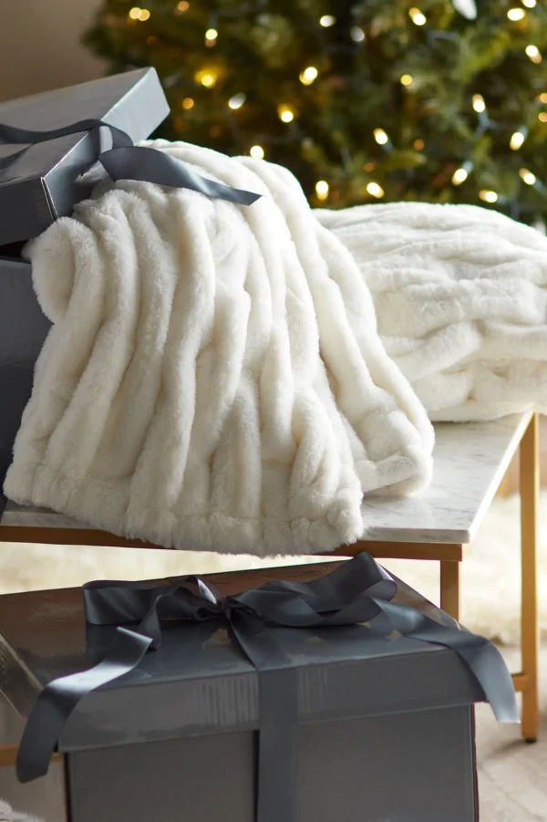 pillows | blankets & throws-Soft Surroundings La Parisienne Gift Box Bundle Ivory