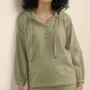Wear Now Styles | Gauze Shop-Soft Surroundings Lanai Hoodie Bay Leaf
