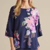 Into The Blues | Vacation Shop-Soft Surroundings Lizette Top Marseille Floral Exploded