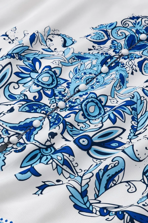 patterned | mid-length-Soft Surroundings Louise Midi Dress Perissa Scarf