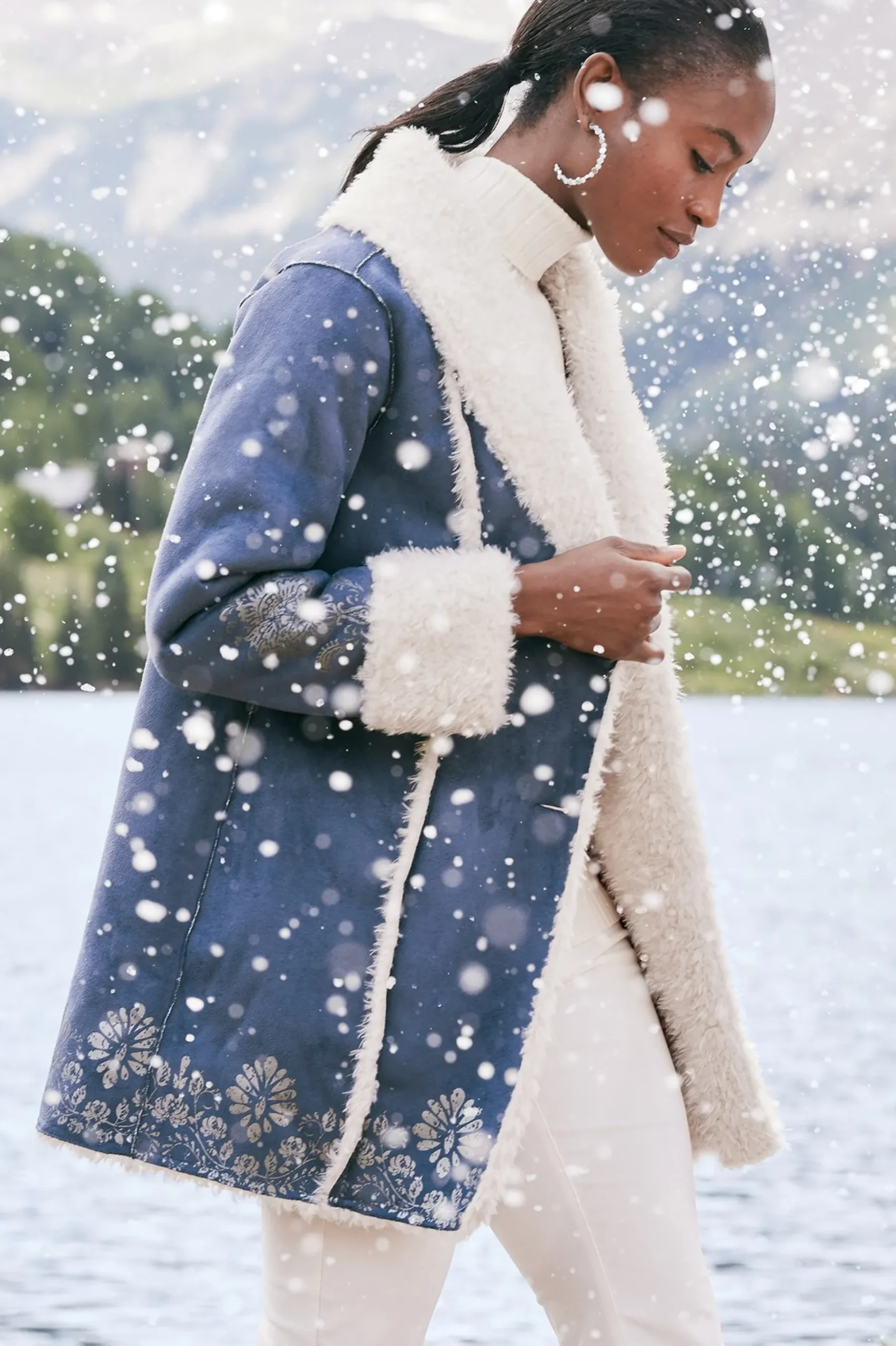 lucerne_shearling_coat_3.webp Into The Blues | Jackets & Coats-Soft Surroundings Lucerne Shearling Coat Nightshadow Blue