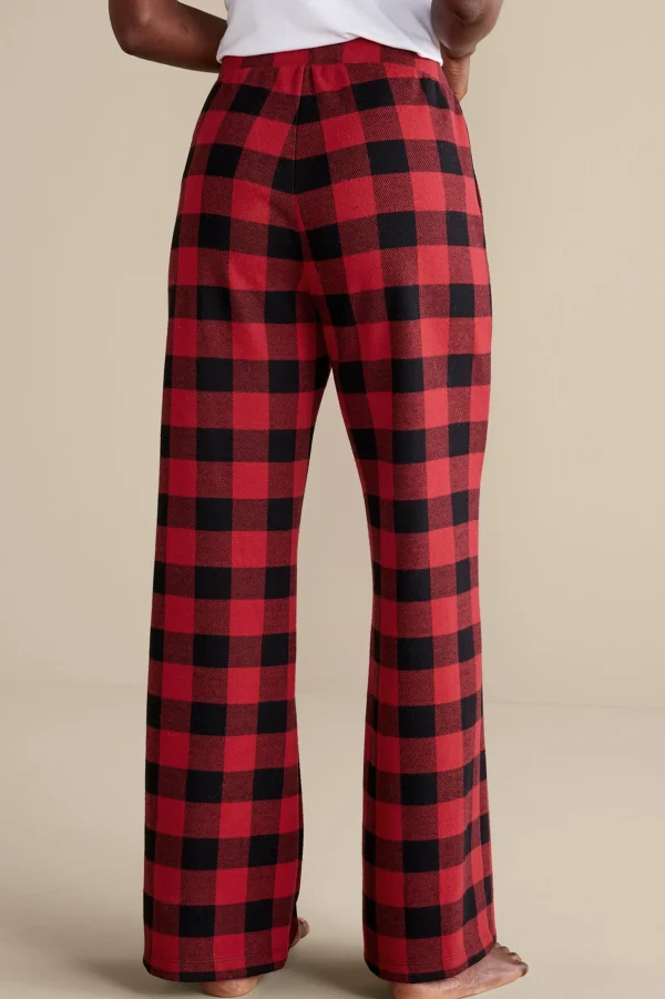 Sleepwear & Lounge-Soft Surroundings Mad About Plaid Pant Red Plaid