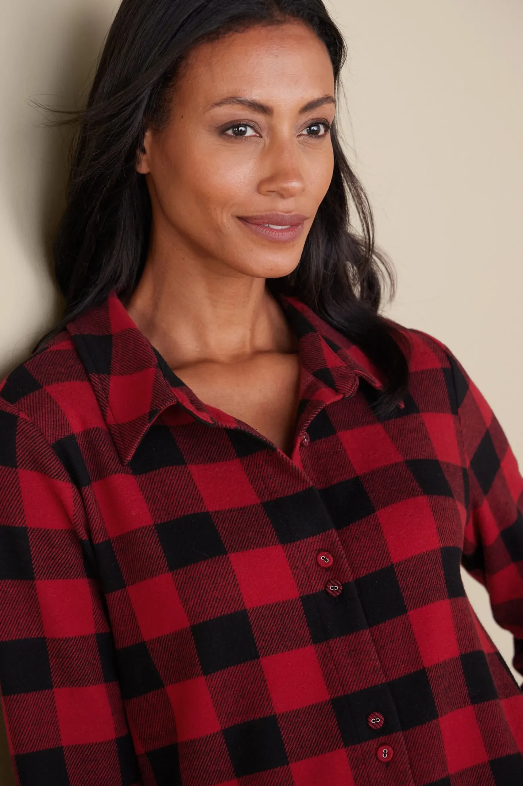 mad_about_plaid_sleep_dre_3.webp Sleepwear & Lounge-Soft Surroundings Mad About Plaid Sleep Dress Red Plaid