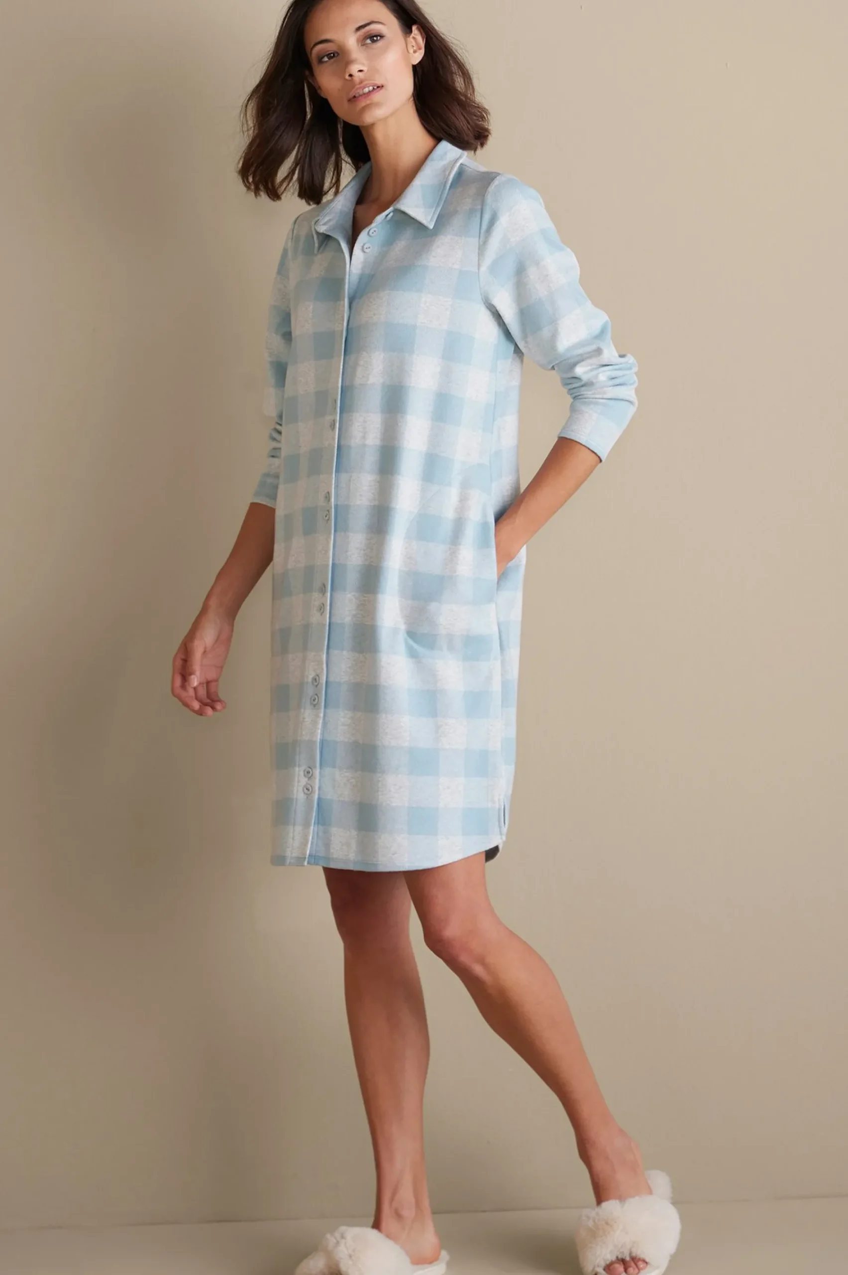 mad_about_plaid_sleep_dre_4.webp Sleepwear & Lounge-Soft Surroundings Mad About Plaid Sleep Dress Red Plaid