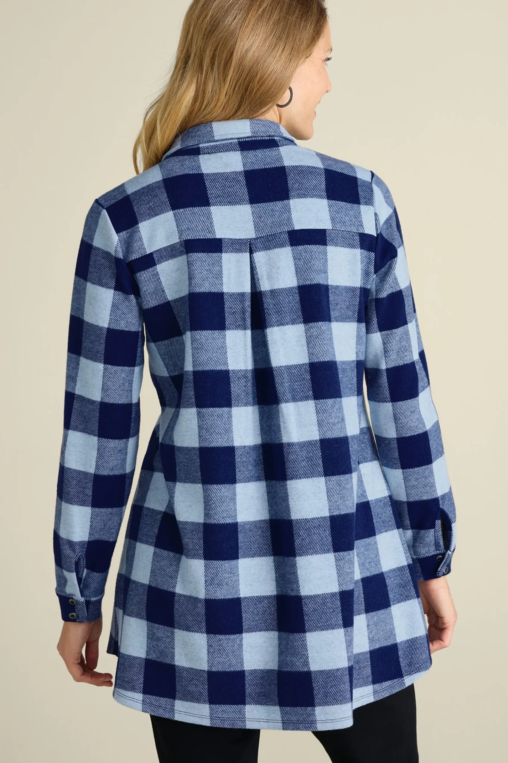 mad_about_plaid_tunic_i_2.webp Everyday Styles | long sleeve-Soft Surroundings Mad About Plaid Tunic I Charcoal