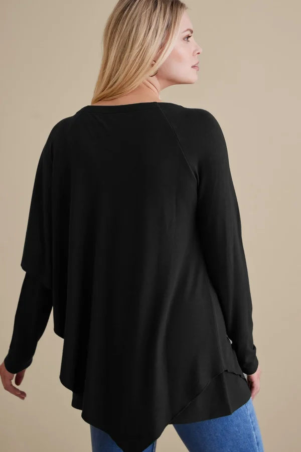 Everyday Styles | long sleeve-Soft Surroundings Madeline Tunic Sangria Red