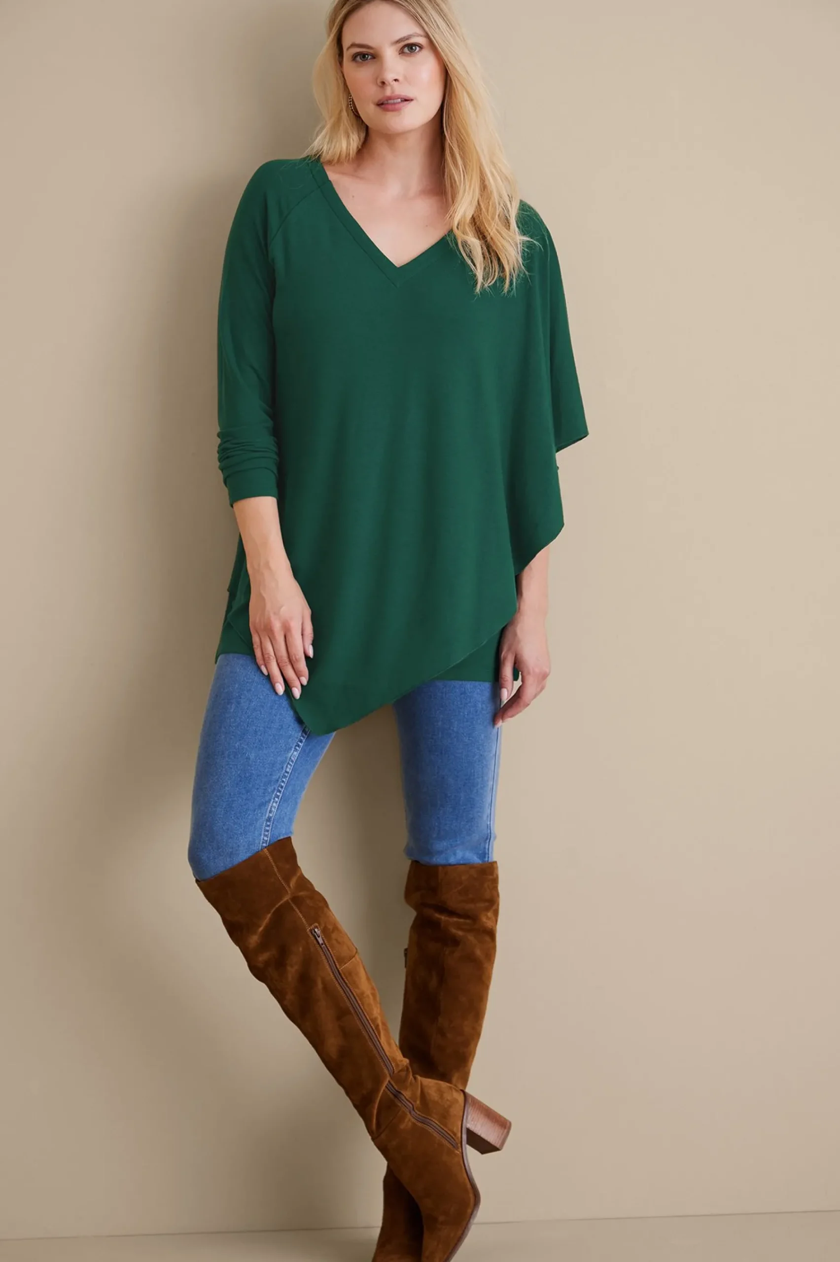 madeline_tunic_5.webp Everyday Styles | long sleeve-Soft Surroundings Madeline Tunic Sangria Red