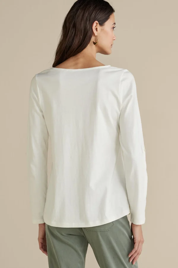 Wear Now Styles | long sleeve-Soft Surroundings Maja Printed Pullover Green Florals
