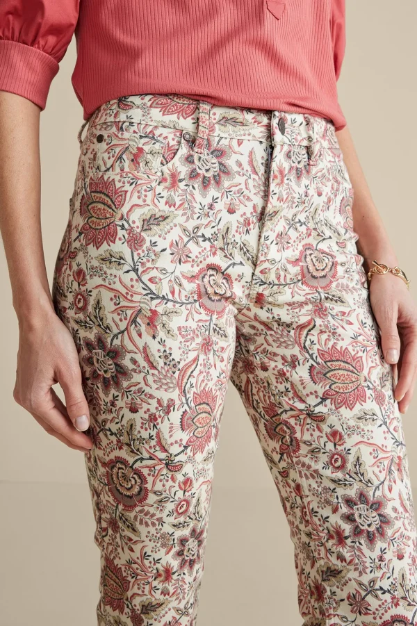 Feminine Flourish | Vacation Shop-Soft Surroundings Manisha Straight Leg Jeans Desert Jacobean