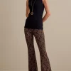full length-Soft Surroundings Mara Jacquard Pants Black/Brown