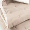 quilts, coverlets & duvet covers-Soft Surroundings Marcella Linen Reversible Quilt Natural/Ivory
