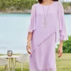solids | short-Soft Surroundings Mariah Silk Dress Aquatic Blue