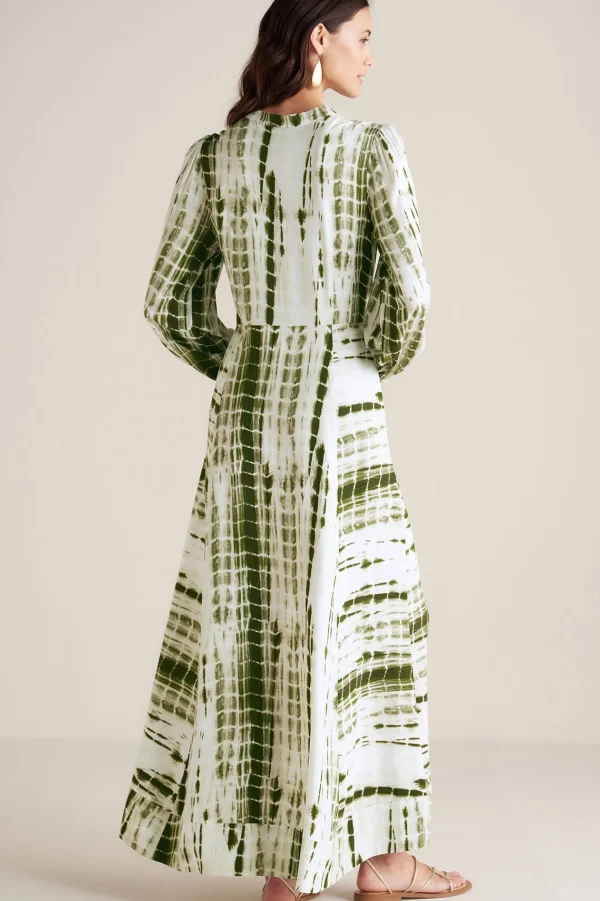 Global Artistry | patterned-Soft Surroundings Melody Dress Green Tie Dye
