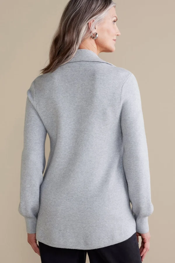 Feminine Flourish | Everyday Styles-Soft Surroundings Meria Sweater Tunic Medium Grey Heather