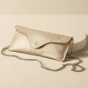 Handbags-Soft Surroundings Milena Envelope Clutch Platinum Mtllc