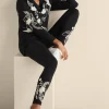 Wear Now Styles | full length-Soft Surroundings Miraflores Embroidered Legging Black