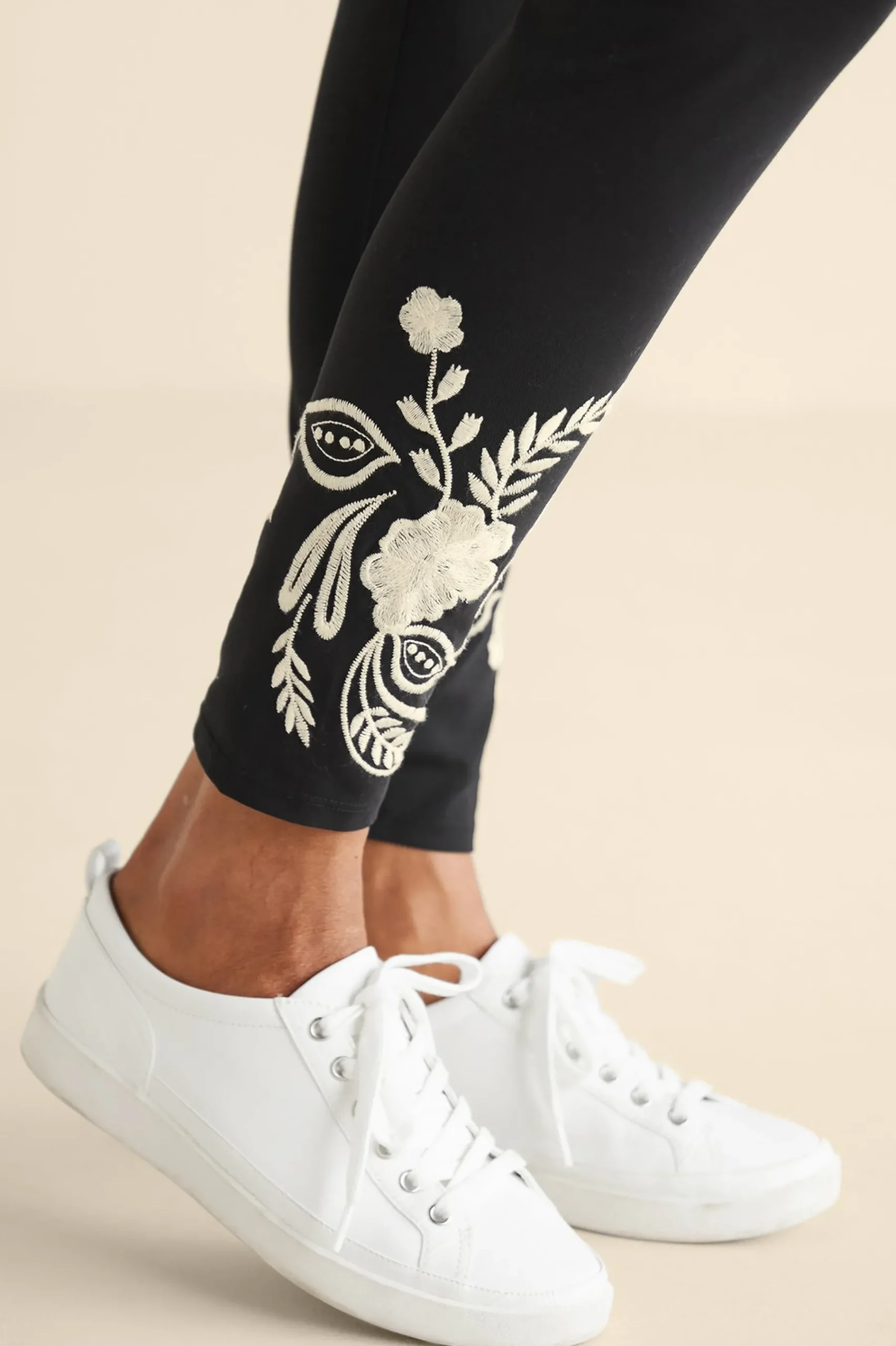 miraflores_embroidered_le_3.webp Wear Now Styles | full length-Soft Surroundings Miraflores Embroidered Legging Black