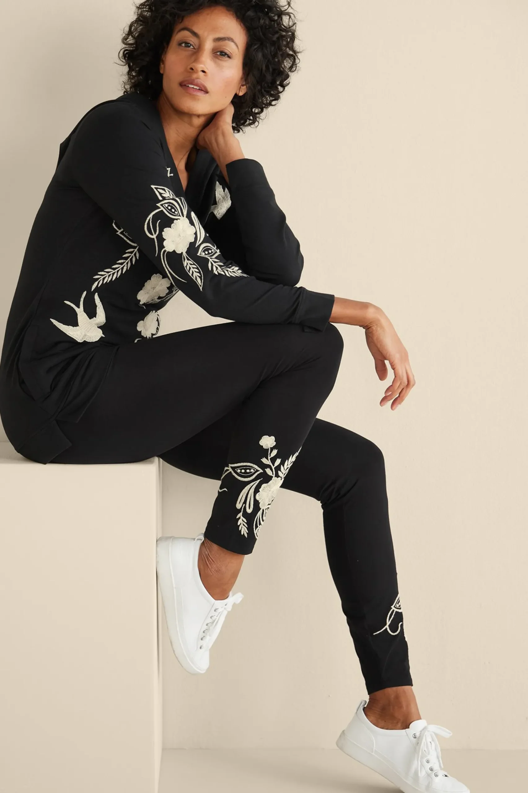 miraflores_embroidered_le_4.webp Wear Now Styles | full length-Soft Surroundings Miraflores Embroidered Legging Black