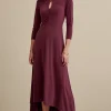 between season | solids-Soft Surroundings Monica Knit Dress Purple Wine