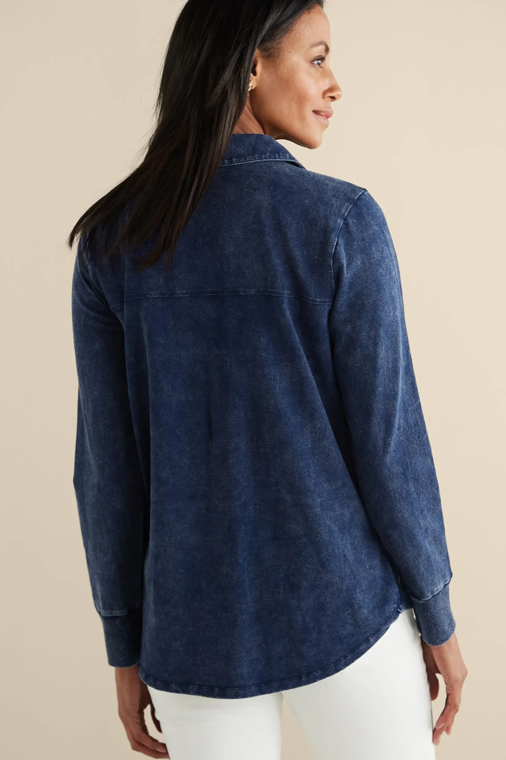 neera_washed_tunic_2.webp Into The Blues | Wear Now Styles-Soft Surroundings Neera Washed Tunic Denim Blue