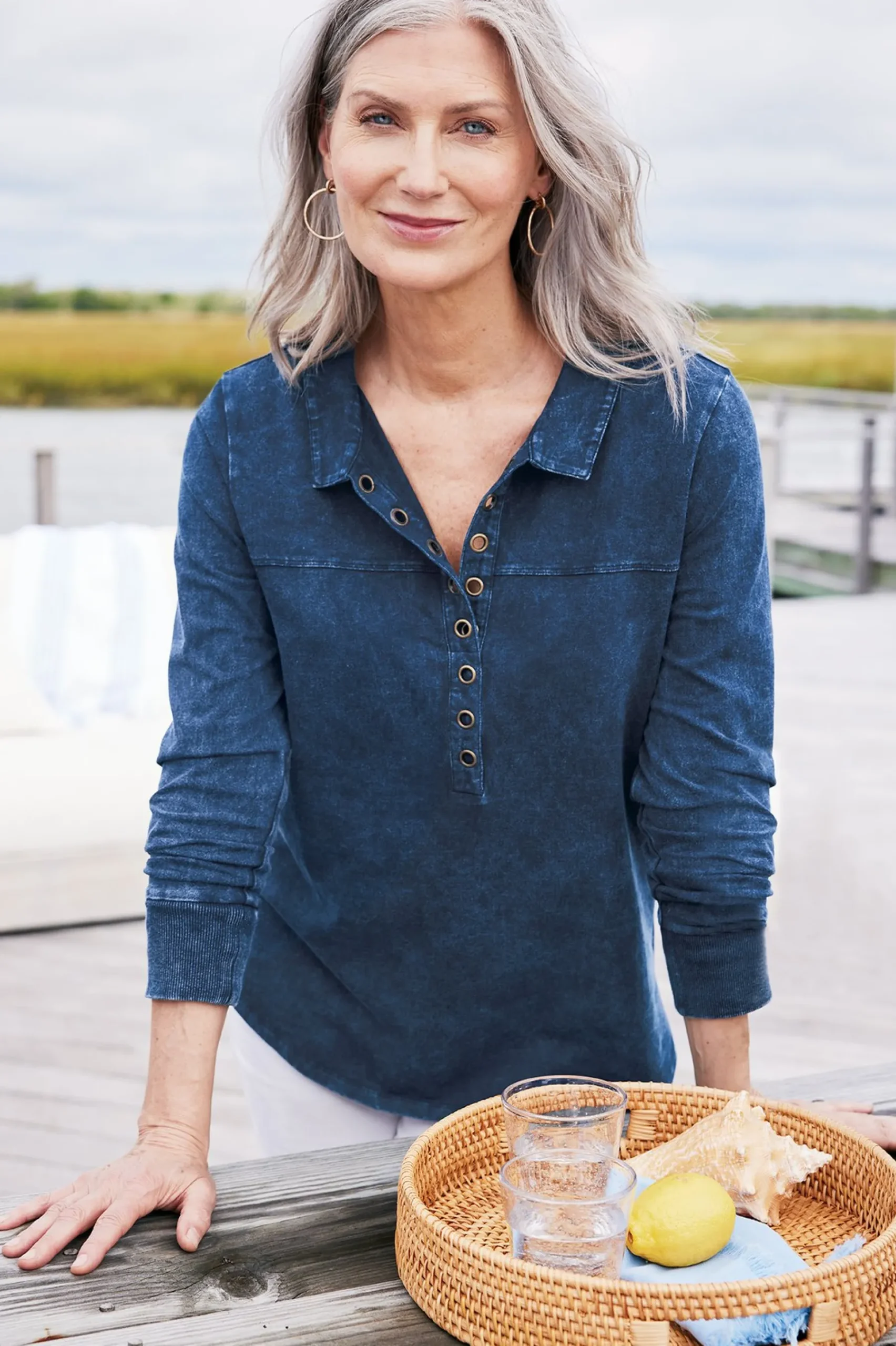neera_washed_tunic_3.webp Into The Blues | Wear Now Styles-Soft Surroundings Neera Washed Tunic Denim Blue
