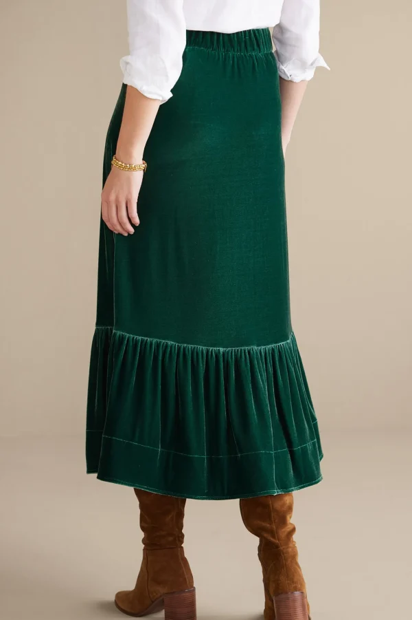 EVelvet Styles | Skirts-Soft Surroundings Noelle Velvet Skirt Black