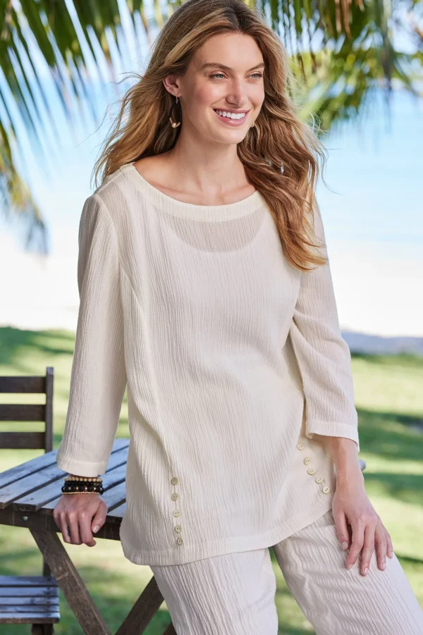 Feminine Flourish | Into The Blues-Soft Surroundings Oceo Gauze Tunic Black