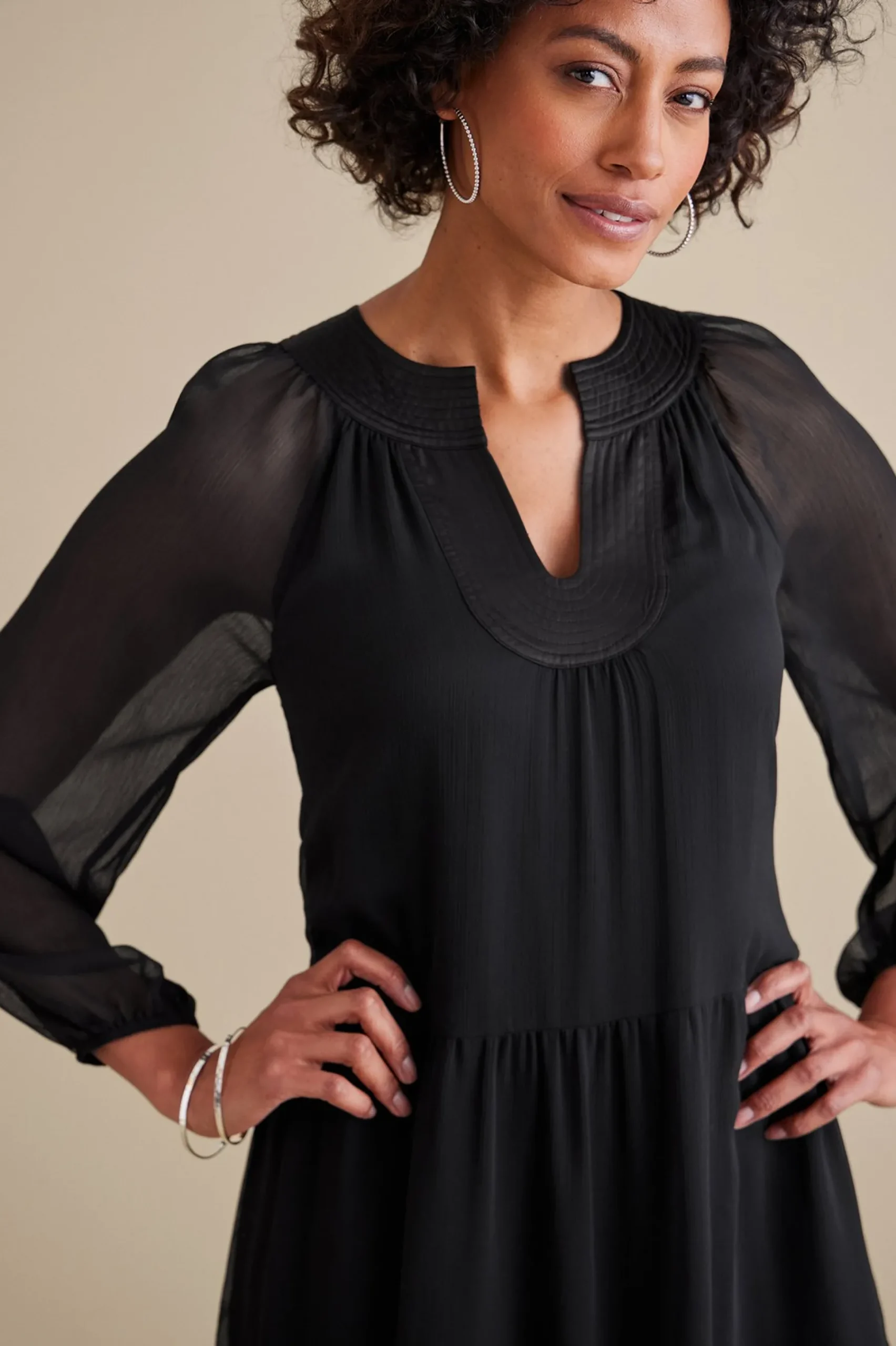 olga_dress_4.webp forever favorites | occasion dresses-Soft Surroundings Olga Dress Black