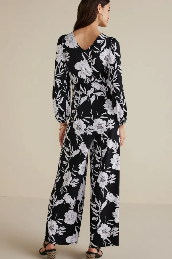 Into The Blues | work to play-Soft Surroundings Penelope Long Sleeve Jumpsuit Black