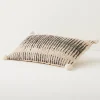 pillows-Soft Surroundings Penny Pom Pillow Blue Neutral Multi
