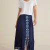 Into The Blues | Gauze Shop-Soft Surroundings Petites Adele Gauze Maxi Skirt Navy