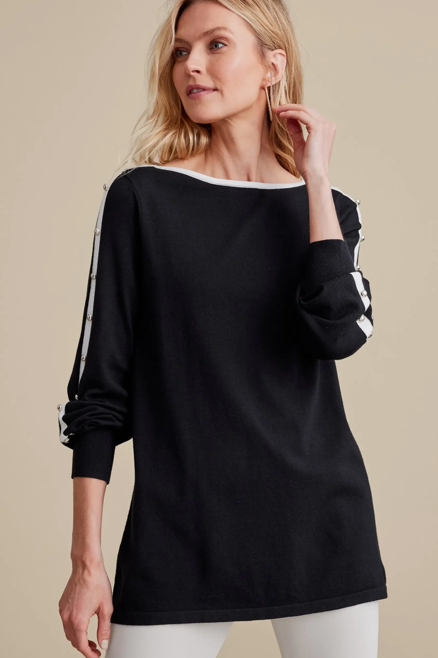 petites_ashley_sweater_0.webp Sweaters & Cardigans | long sleeve-Soft Surroundings Petites Ashley Sweater Black