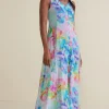 The Floral Shop | Dresses-Soft Surroundings Petites Brenda Maxi Dress Painterly Multi Floral